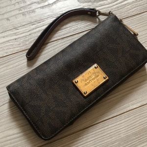 MK zip around wristlet wallet